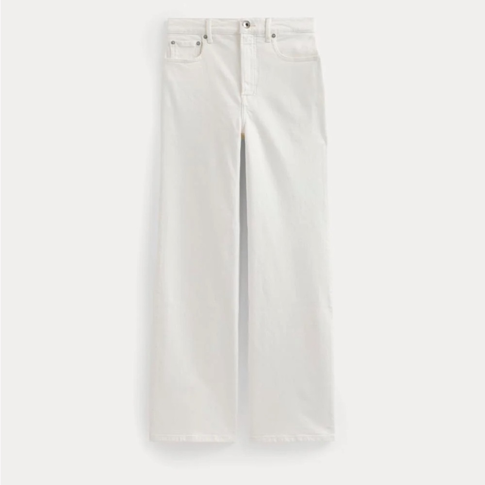 Everlane Way-High Sailor 2.0 Jean in Ecru White Wide Leg - Picture 2 of 7